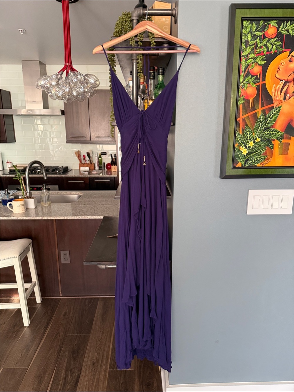 Free People Deep Purple Flowing Maxi Dress - Picture 2 of 6